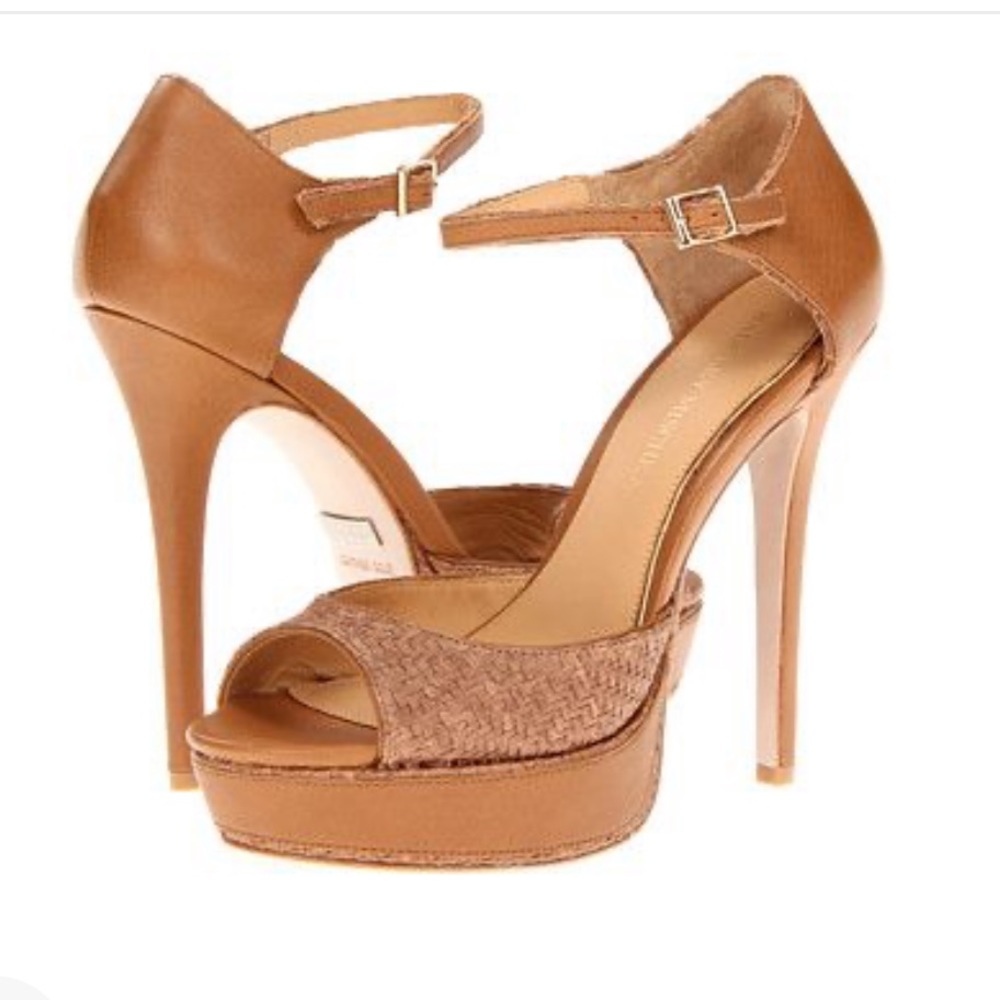 Badgley Mischka Colby Platform Leather Heels